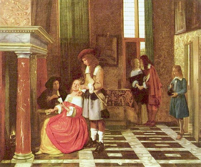 Pieter de Hooch Kartenspieler oil painting image